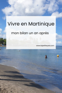 bilan des un an en Martinique